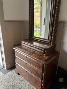 Kommode mit Spiegelaufsatz, antik - Bild 1 von 2