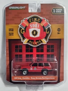 GreenLight Fire and Rescue Series I 1990 Jeep Cherokee-Reno, Nevada Fire Dept - Picture 1 of 5