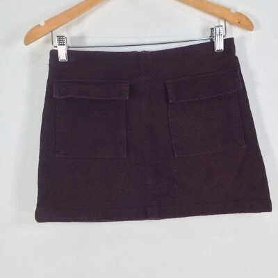 Cooperative женщин мини юбка размер S aus 8 бордовый красный молнии хлопок смесь 064590 - Изображение 1 из 4