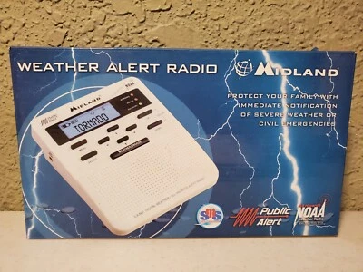 Midland  WR-100 Hazard Public Alert Weather Radio NOAA NWS Storm Warning - Image 1 of 4