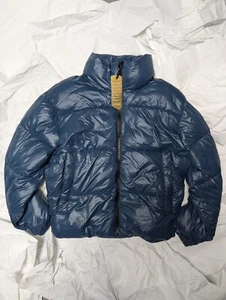 New Abercrombie & Fitch Relaxed Heavyweight Puffer Jacket Blue S parka coat - Picture 1 of 5