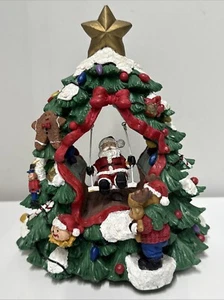 Dillard's Trimmings Holiday Swinginging Musical Santa Tree Works 9" Deck the Halls - Bild 1 von 13