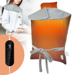 Electric Heating Pad For Full Back Shoulders Neck Pain Cramps Arthritis Relief - Picture 1 of 10