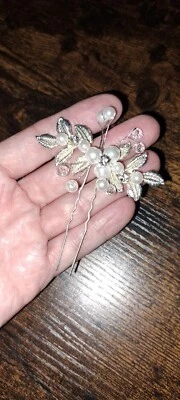 Damas Boda Alfileres para el Cabello Boda Día Fiesta Festival Tipo Perla Alfileres Iglesia Foto 1 de 4