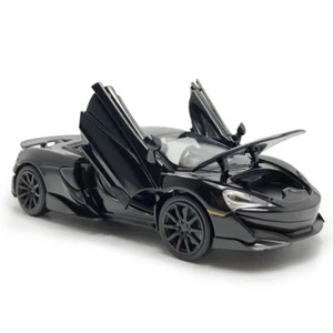 1:32 Scale McLaren 600LT Model Car Diecast Toy Cars Doors Open Pull Back Black - Picture 1 of 13