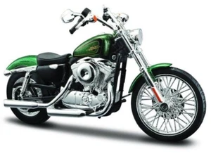 Harley-Davidson HD Custom 2013 XL 1200V SEVENTY-TWO VERDE Model Moto Maisto 1:12 - Foto 1 di 8
