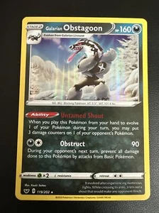 Galarian Obstagoon 119/202 Holo Rare Pokemon Sword & Shield - Picture 1 of 3