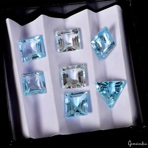 Hinreißende Farbe & Full Fire! Schweizer Blautopas Mixschliff lose Edelsteine ~ 19,80 kt - Bild 1 von 7