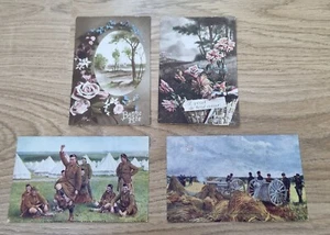 AK 1. WELTKRIEG (SELTENE FARBPOSTKARTEN) - (VIER) 1914-18 CARTE POSTALE - Bild 1 von 2