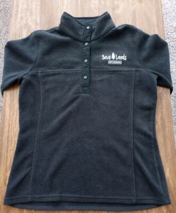 Columbia Save Land Quarter Snap Fleece Black Pullover Woman's Size Medium  - Picture 1 of 18