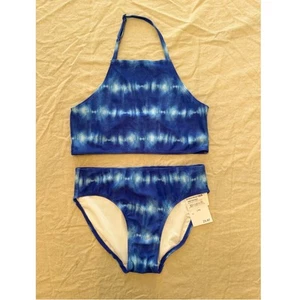 Melrose & Market NWT | Kids' Two-piece Swimsuit Blue Tie Dye | size 12 (girls) - Picture 1 of 6