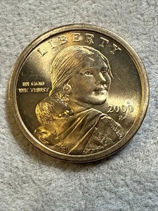 2000 P Sacagawea Dollar US Mint Münze in "Brilliant Uncirculated" Zustand 6520 - Bild 1 von 10