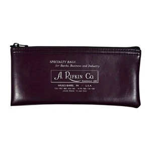 Vintage A. Rifkin Co Money Deposit Bank Bag Zipper Pouch Coin Purse Made In USA - Picture 1 of 4