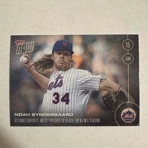 2016 TOPPS NOW NOAH SYNDERGAARD Quickest Met to Reach 100 Ks Season Print /810 - Picture 1 of 2