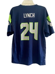 Ropa del equipo de la NFL juvenil talla XL 18/20 Marshawn Lynch #24 Seattle Seahawks camiseta - Imagen 1 de 4