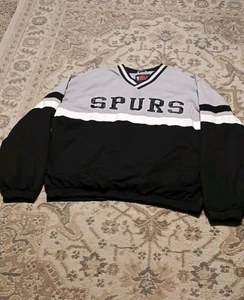 NBA San Antonio Spurs Pullover Quarter Zip Windbreaker schwarz Jacke Gr. XL / EX - Bild 1 von 6