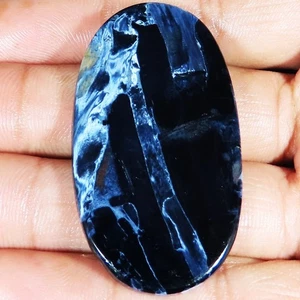 (misura 28x51x04 mm) 64,80 carati naturale Pietersite ovale taglio cabochon sfuso - Foto 1 di 6