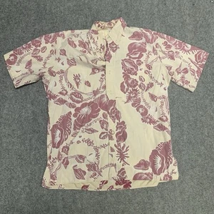 Reyn Spooner Vtg 80s Hawaiian Shirt Mens Size Medium Cotton Short Sleeve Button - Picture 1 of 8