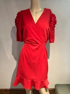 New Red wrap skater dress size 12 medium from AX Paris wedding races party - Picture 1 of 12
