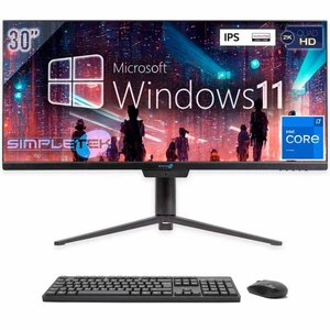 Aio All IN One i7 21:9 Ultrawide 30 " Windows 11 4GB 240GB 2K IPS Wifi 6 PC BT - Picture 1 of 12