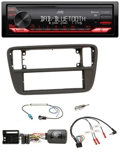 JVC Bluetooth USB DAB Lenkrad Autoradio für VW Up AA AAN 11-16 schwarz - Bild 1 von 10