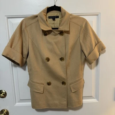 Chaqueta Loro Piana x Lafayette 148 Lana Tostada Doble Pecho Tostada Talla 6 Foto 1 de 4