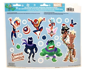 MARVEL Christmas Window Clings ~  SEASON'S GREETINGS - Picture 1 of 2