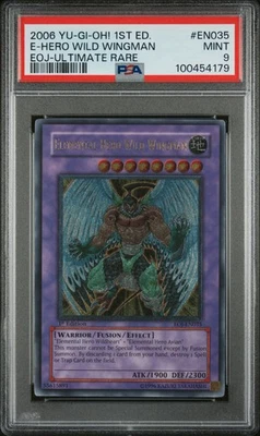 2006 YUGIOH 1ST EOJ-EN035 ELEMENTAL HERO WILD WINGMAN ULT PSA 9 MINT #100454179 - Image 1 of 2