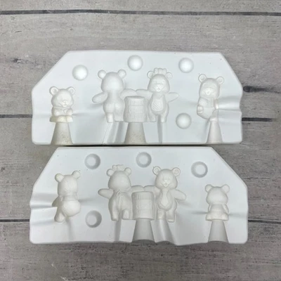 Osos de molde de fundición de cerámica sin marca para base de piedra #1168 Foto 1 de 4