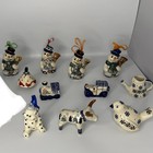 Boleslawiec Polish Pottery Christmas Ornaments Cow,Blue Rose Snowman,Vena READ