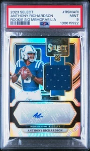 2023 ANTHONY RICHARDSON Panini Select Rookie Signature Memorabilia #RSMARI PSA 9 - Picture 1 of 2