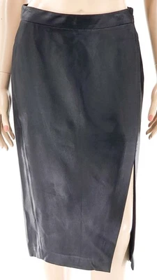 GUCCI Glossy Black Slit Midi Pencil Skirt Size 40 2 4 XS - Image 1 of 4