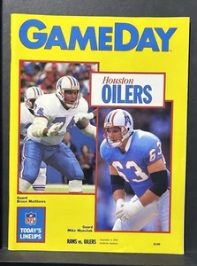 1990 - Game Day NFL Program - Los Angeles Rams VS Houston Oilers - 11/4/90 - Picture 1 of 2