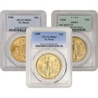 US GOLD $20 SAINT GAUDENS DOUBLE EAGLE PCGS MS64 1908 NO MOTTO RANDOM LABEL