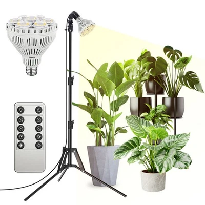 4000LM 40W SANSI LED Grow Lights Tripod Stand Full Spectrum Indoor Plants Lamp - Image 1 of 4