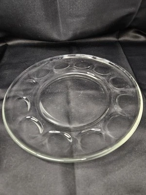 Vintage Pyrex Originals Clear Glass Platter Dinner Plate 11” Thumbprint  - Image 1 of 4