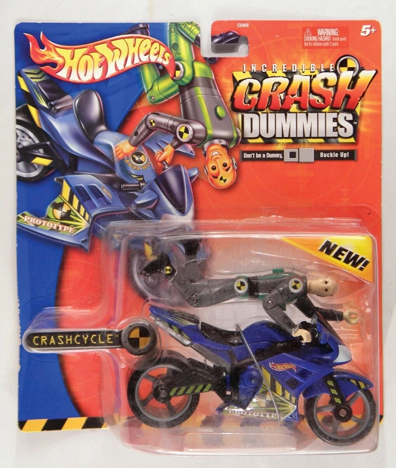 Figura Hot Wheels Incredible Crash Dummies CRASHCYCLE nueva y de 5" sellada de fábrica Foto 1 de 1