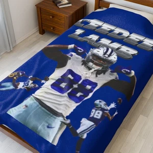 Vintage Blue Queen 60" x *80" CeeDee Lamm Samt Plüsch Decke - Bild 1 von 8