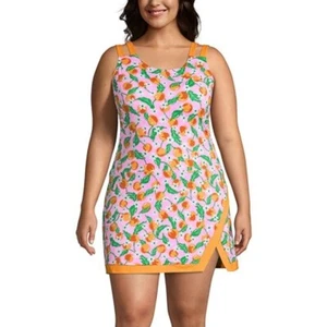 Vestido de Baño Draper James X Lands' End Flor Naranja - Talla 16 - Imagen 1 de 8
