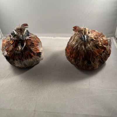 Пара настольных креплений для перепелов из перьев и пены - Изображение 1 из 4