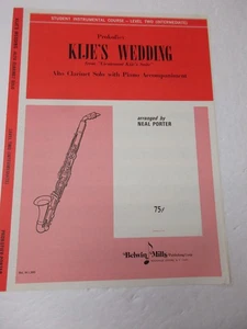 Prokofiev Kije's Wedding Alto Clarinet Solo with Piano Sheet Music Neal Porter - Picture 1 of 4