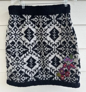 Lost Horizons Damen Wollrock handgestrickt groß neu mit Etikett A-Linie Nepal - Bild 1 von 13