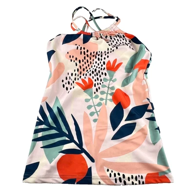 Top Tankini Bandeau Floral Lime Ricki con Corbatas Forradas Multicolor Para Mujer Talla M Foto 1 de 4