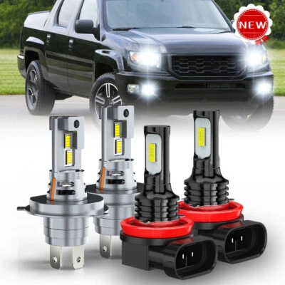For Toyota Hiace Van 2006-2023 White LED Headlight Hi/Lo+Fog Lights Bulbs Combo - Image 1 of 4