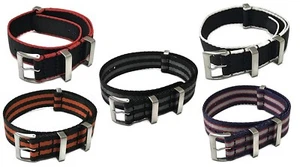 20mm 22mm Soft Heavy Duty Seat Belt Military Watch Tactical Nylon Band Strap - Picture 1 of 6