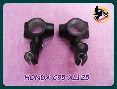 Fit Honda SL100 SL125 XL100 XL125 HANDLE BAR LEVER HOLDER Set Black **nan3016** Foto 1 de 4