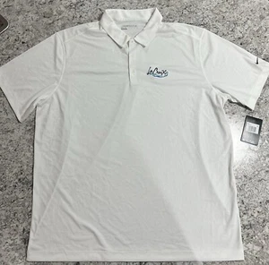 NWT Nike Dri Fit Golf Polo Mens 2XL White Short Sleeve Performance La Croix - Picture 1 of 12