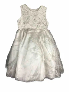 Girls QUE HERMOSA Sz 6X Floral Girl Communion Formal DRESS Sparkle Organza - Picture 1 of 7