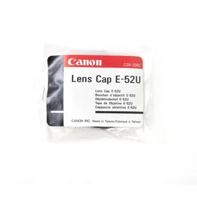 [genuine]Original Canon Snap on Lens Cap 52mm E-52U Taiwan OEM - Image 1 of 2