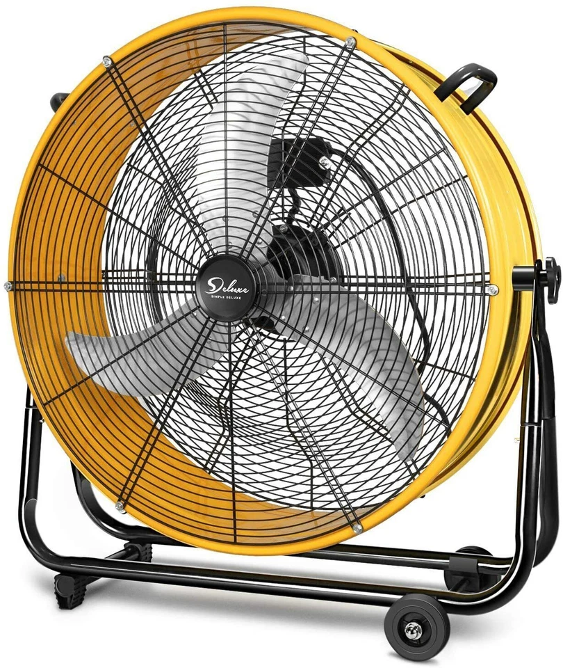 Simple Deluxe HIFANXDRUM30 30 inch Drum Fan - Yellow